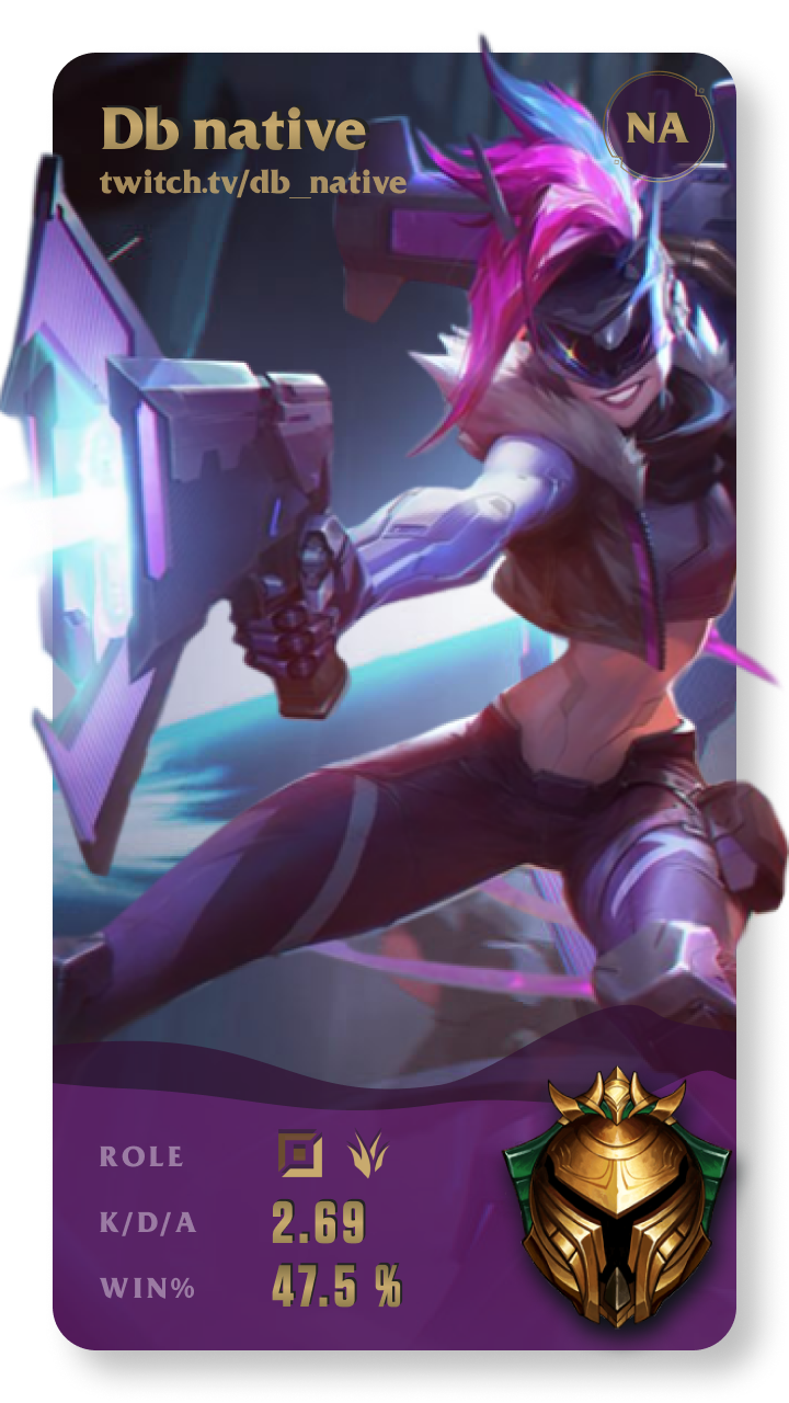Db native League of Legends Gamecard